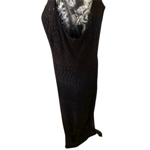 Molly Malloy size 14 vintage black sleeveless scoop front & back lined lace